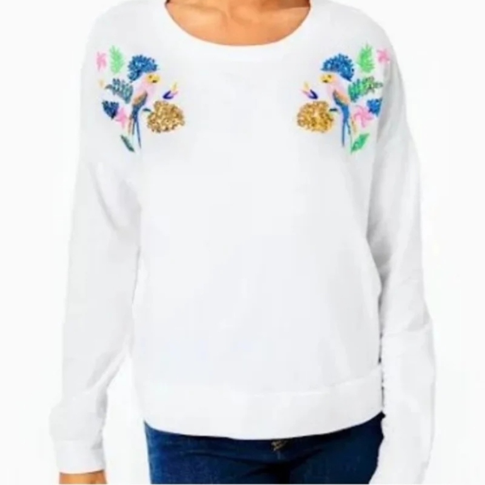 Lilly Pulitzer Tropical Sheridan sweatshirt oversized med-Lg